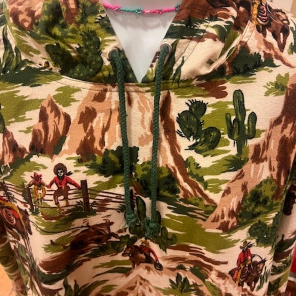 VINTAGE ESPRIT DE CORP Cropped Hoodie Shirt - Picture 9 of 9